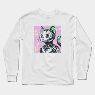 Cyborg Cat Long Sleeve T-Shirt